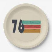 Geboren in 1976 verjaardagscadeau papieren bordje (Voorkant)