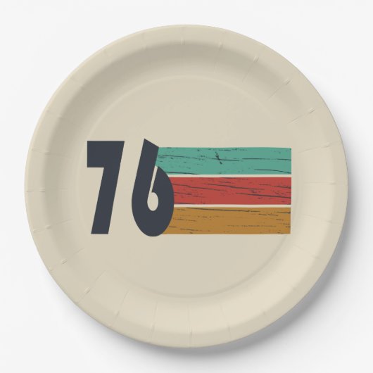 Geboren in 1976  verjaardagscadeau papieren bordje (Voorkant)