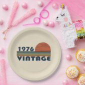 Geboren in 1976  verjaardagscadeau papieren bordje (Feest)