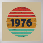 Geboren in 1976 verjaardagscadeau poster (Voorkant)