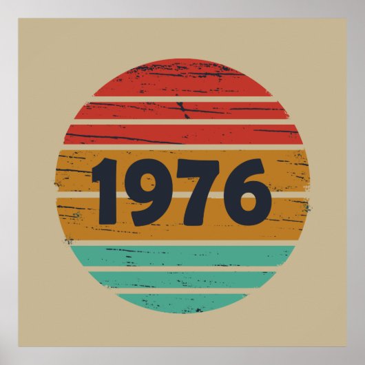 Geboren in 1976 verjaardagscadeau poster (Voorkant)