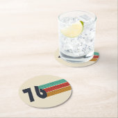 Geboren in 1976  verjaardagscadeau ronde kartonnen onderzetter (Insitu)