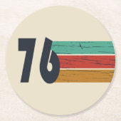 Geboren in 1976  verjaardagscadeau ronde kartonnen onderzetter (Voorkant)