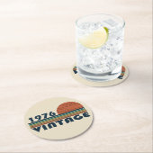 Geboren in 1976  verjaardagscadeau ronde kartonnen onderzetter (Insitu)