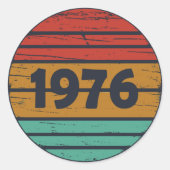 Geboren in 1976  verjaardagscadeau ronde sticker (Voorkant)