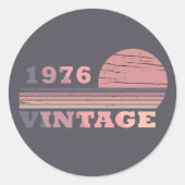 Geboren in 1976  verjaardagscadeau ronde sticker (Voorkant)