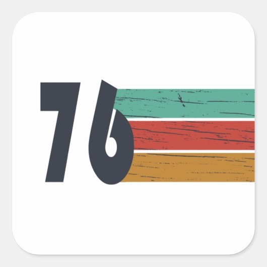 Geboren in 1976 verjaardagscadeau vierkante sticker (Voorkant)