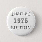 geboren in 1976 verjaardagsdagsdagsrectie ronde button 5,7 cm (Voorkant)