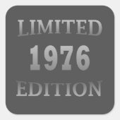 geboren in 1976 verjaardagsdagsdagsrectie vierkante sticker (Voorkant)