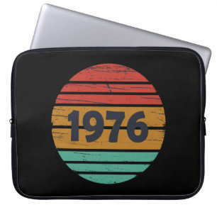 Geboren in 1976 vintage 50e verjaardagscadeau laptop sleeve