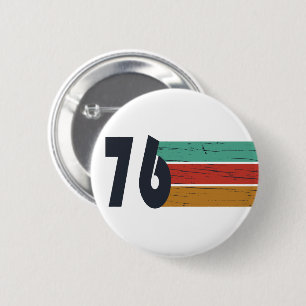 Geboren in 1976 vintage 50e verjaardagsfeestje ronde button 5,7 cm