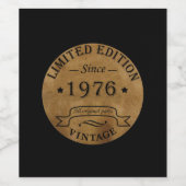 Geboren in 1976 vintage verjaardag wijn etiket (Enkel label)