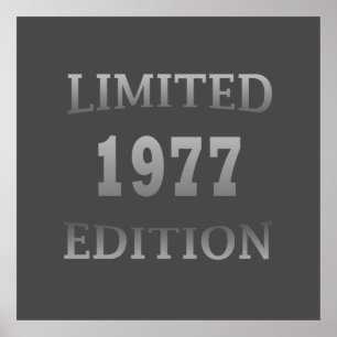 Geboren in 1977, beperkte uitgave poster