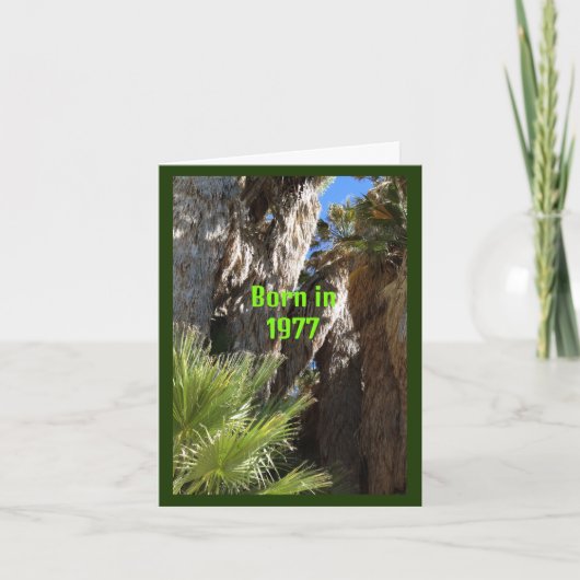 Geboren in 1977, Birthday Fun Facts Kaart (Voorkant)