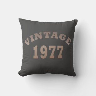 Geboren in 1977 elegante moderne vintage verjaarda kussen