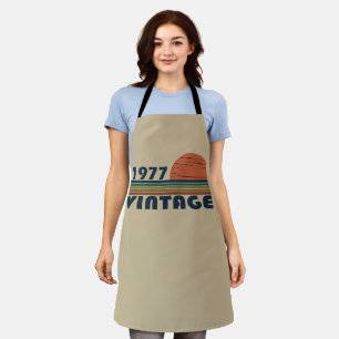 Geboren in 1977 elegante vintage verjaardagscadeau schort
