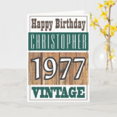 Geboren in 1977 Greetings Card Kaart (Gele Bloem)