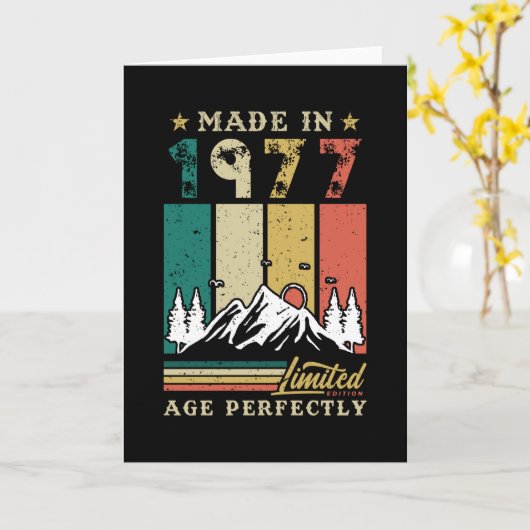 Geboren in 1977 kaart (Gele Bloem)