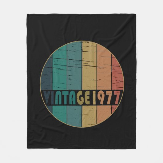 Geboren in 1977 op  verjaardag fleece deken (Voorkant)