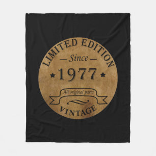 Geboren in 1977 op  verjaardag fleece deken