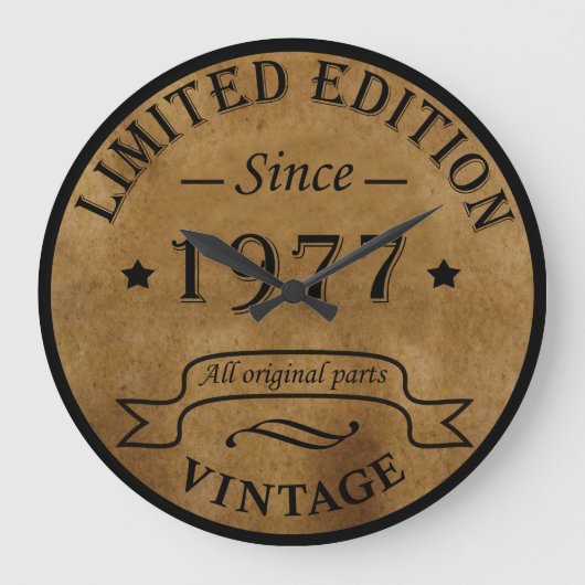 Geboren in 1977 op  verjaardag grote klok (Voorkant)