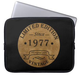 Geboren in 1977 op  verjaardag laptop sleeve