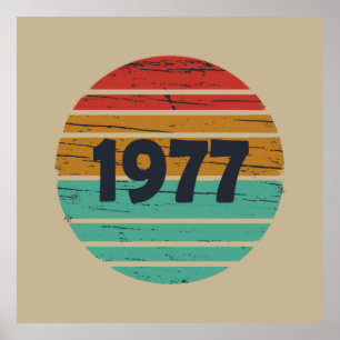 Geboren in 1977 op  verjaardag poster