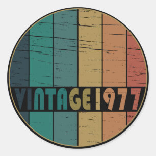 Geboren in 1977 op verjaardag ronde sticker