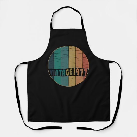 Geboren in 1977 op verjaardag schort (Voorkant)