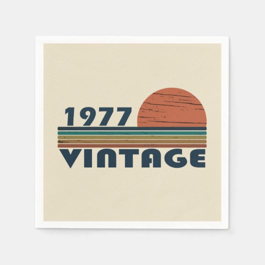 Geboren in 1977 op  verjaardag servet (Voorkant)