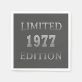 Geboren in 1977 op verjaardagsfeestje servet (Voorkant)