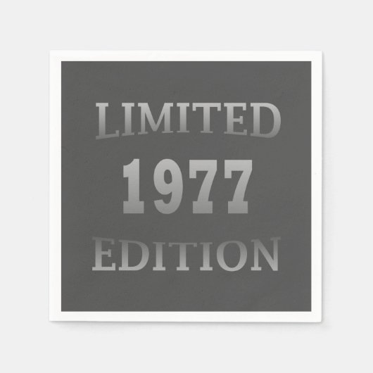 Geboren in 1977 op verjaardagsfeestje servet (Voorkant)