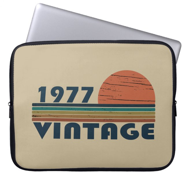geboren in 1977  verjaardag laptop sleeve (Voorkant)