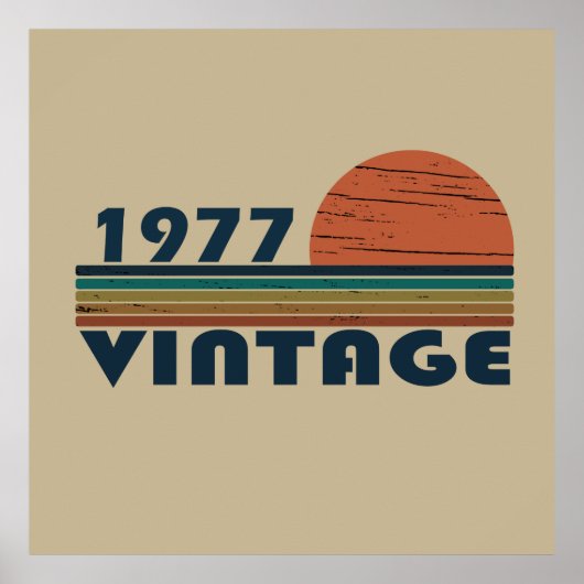 geboren in 1977 verjaardag poster (Voorkant)