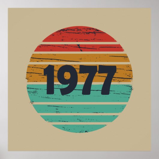 geboren in 1977  verjaardag poster (Voorkant)