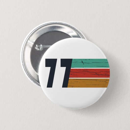 geboren in 1977 verjaardag ronde button 5,7 cm (Voorkant /achterkant)