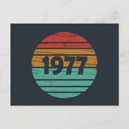 Geboren in 1977  verjaardagscadeau feestdagenkaart (Voorkant)