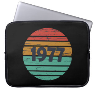 Geboren in 1977 verjaardagscadeau laptop sleeve