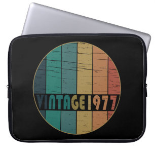 Geboren in 1977 verjaardagscadeau laptop sleeve
