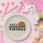 Geboren in 1977 verjaardagscadeau papieren bordje (Feest)