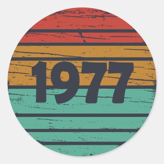 Geboren in 1977  verjaardagscadeau ronde sticker (Voorkant)