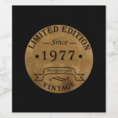 Geboren in 1977 vintage verjaardag wijn etiket (Enkel label)