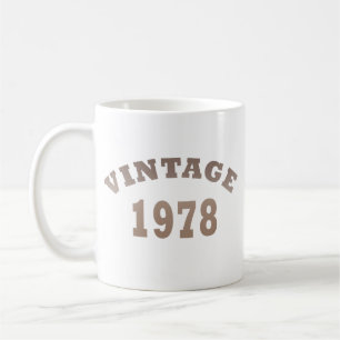 Geboren in 1978 elegante moderne vintage verjaarda koffiemok