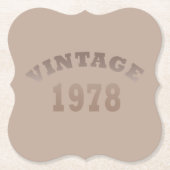 Geboren in 1978  jaar kartonnen onderzetters (Voorkant)