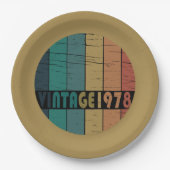 Geboren in 1978 jaar papieren bordje (Voorkant)