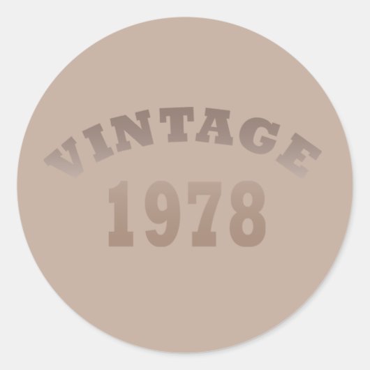 Geboren in 1978  jaar ronde sticker (Voorkant)