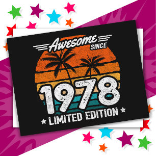 Geboren in 1978 Limited Edition Retro Geweldig Sin Briefkaart