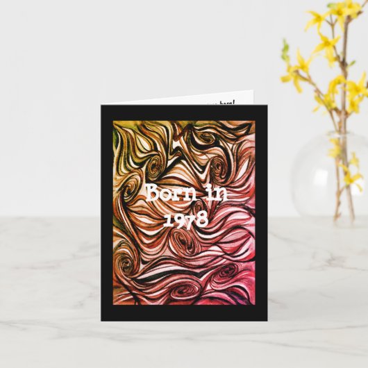 Geboren in 1978 Plechtige feiten Kaart (Gele Bloem)