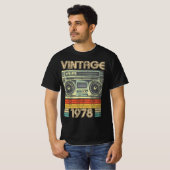 Geboren in 1978 Radio Retro, 1978 Birthday Gift T-shirt (Voorkant volledig)