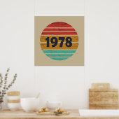 Geboren in 1978 verjaardag poster (Keuken)
